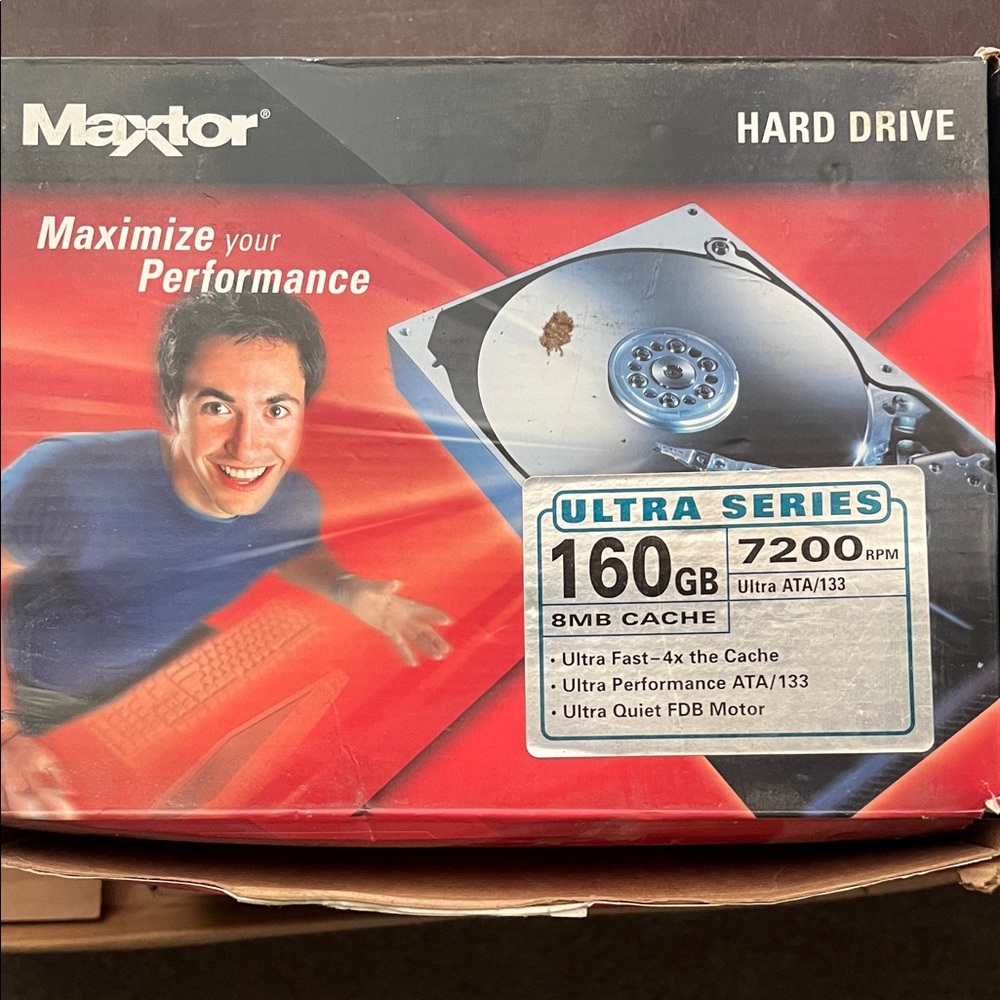 160GB Hard Drive - Red and Silver